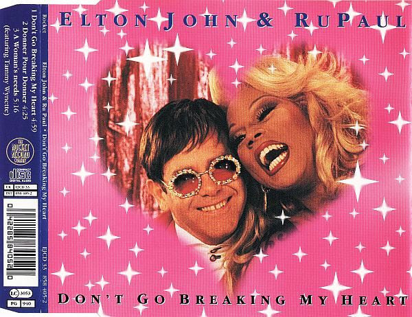 Elton John & RuPaul : Don't Go Breaking My Heart (CD, Maxi)
