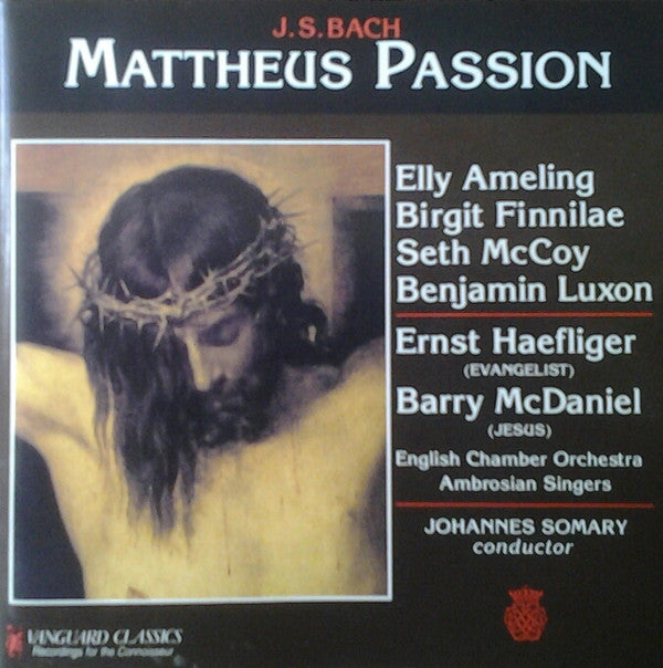 Johann Sebastian Bach, Elly Ameling, Birgit Finnilä, Seth McCoy, Benjamin Luxon, Ernst Haefliger, Barry McDaniel, English Chamber Orchestra, The Ambrosian Singers, Johannes Somary : Mattheus Passion (3xCD, RE, RM)
