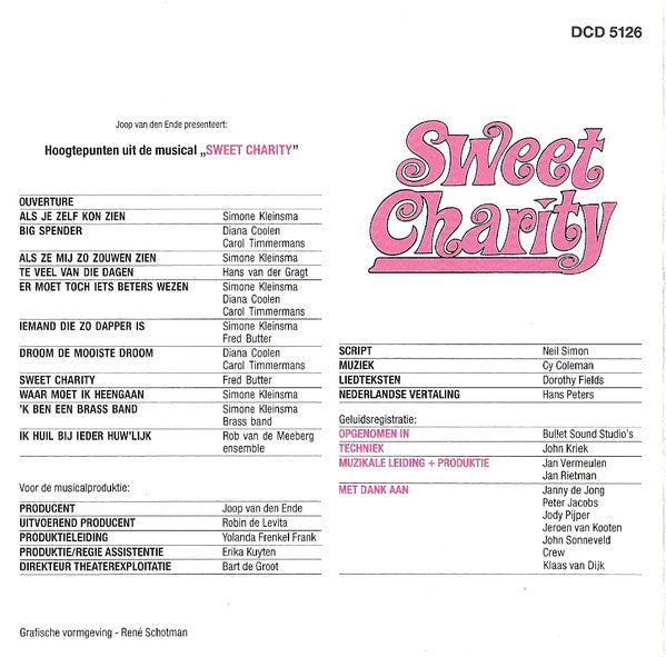 "Sweet Charity" 1989 Dutch Cast : Sweet Charity (CD, Album)