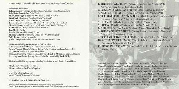 Chris Jones (49) : Too Far Down The Road (CD, Album)