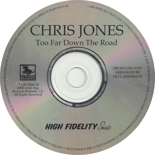 Chris Jones (49) : Too Far Down The Road (CD, Album)