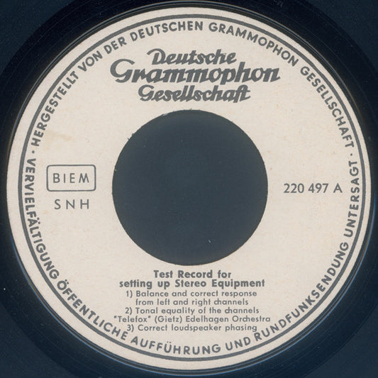 Various : Test Record For Setting Up Stereo Equipment (7")