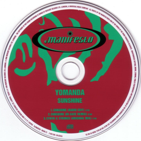 Yomanda : Sunshine (CD, Single)