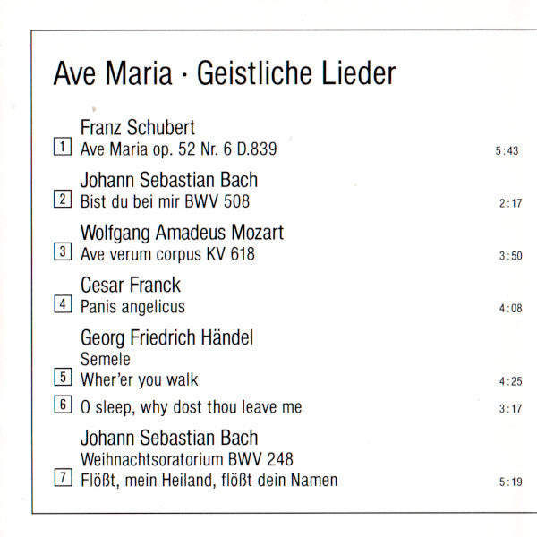 Elly Ameling, Kiri Te Kanawa, José Carreras, Hermann Prey : Ave Maria (CD, Comp)
