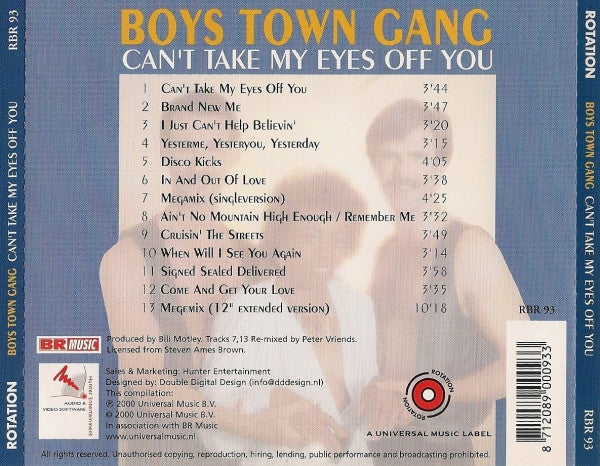 Boys Town Gang : Can't Take My Eyes Off You (CD, Comp)