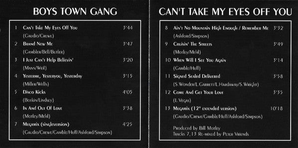 Boys Town Gang : Can't Take My Eyes Off You (CD, Comp)