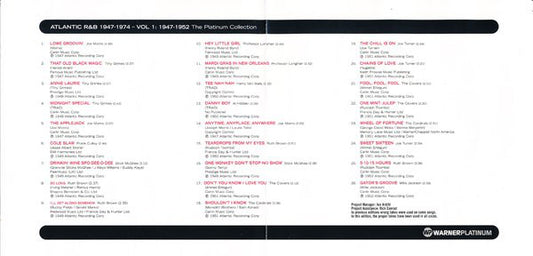 Various : Atlantic R&B 1947-1974  -  Volume 1: 1947-1952 (CD, Comp)