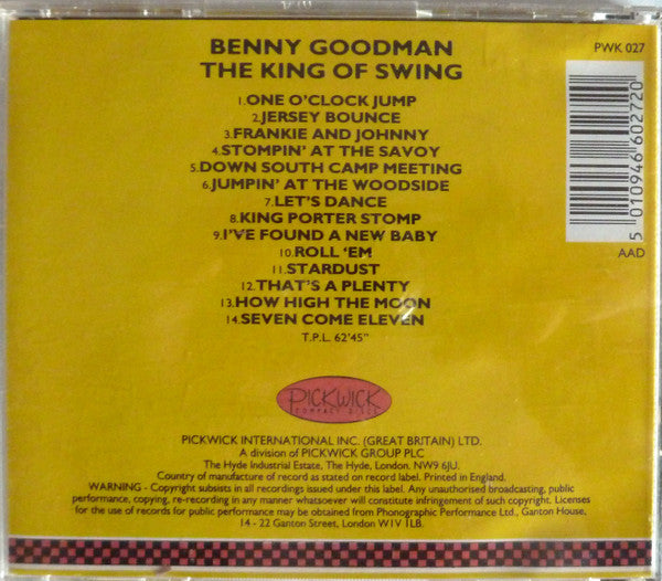 Benny Goodman : The King Of Swing (CD, Comp, RM)
