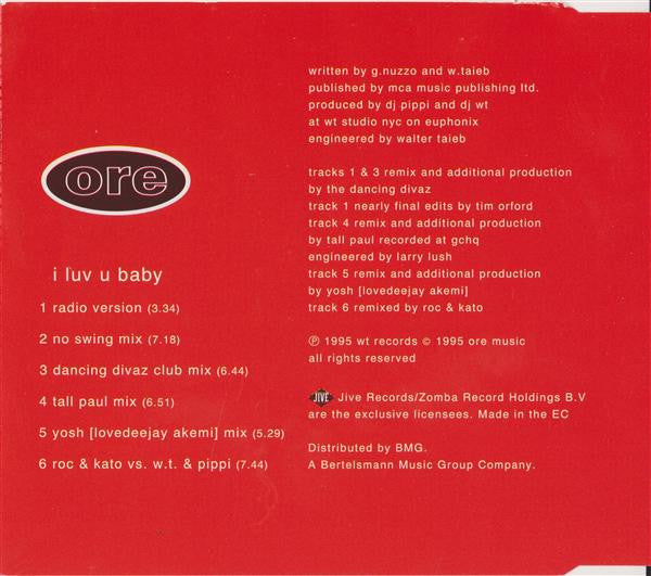 The Original : I Luv U Baby (CD, Maxi)