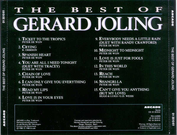 Gerard Joling : The Best Of Gerard Joling (CD, Comp)