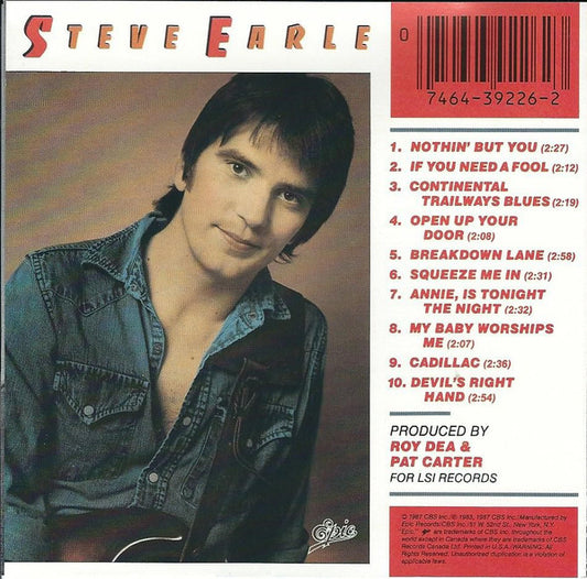 Steve Earle : Early Tracks (CD, Album)
