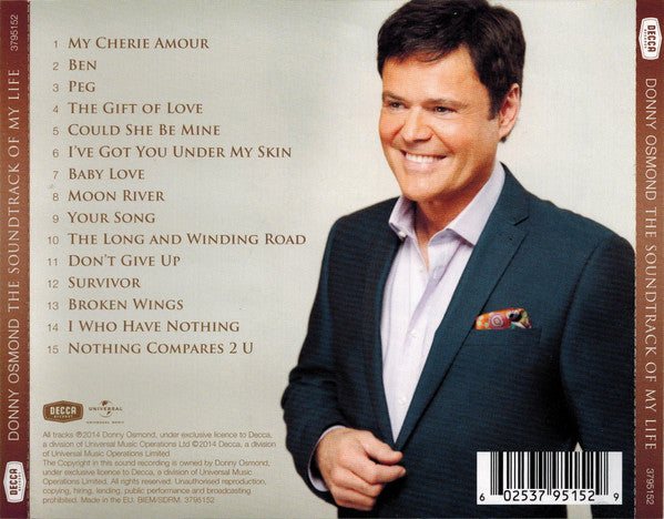 Donny Osmond : The Soundtrack Of My Life (CD, Album, Dlx)