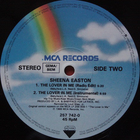 Sheena Easton : The Lover In Me (12")