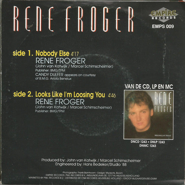 René Froger : Nobody Else (7", Single)