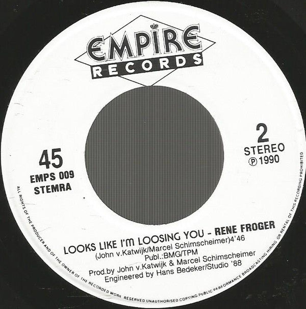 René Froger : Nobody Else (7", Single)