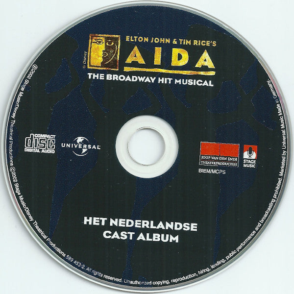 Various : Aida (Nederlandse Cast Album) (CD, Album, Copy Prot. + DVD-V)