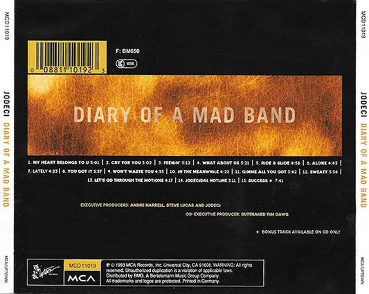 Jodeci : Diary Of A Mad Band (CD, Album)
