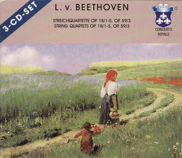 Ludwig van Beethoven : Streichquartette Op. 18/1-5, Op. 59/3 = String Quartets Op. 18/1-5, Op. 59/3 (3xCD, Comp)