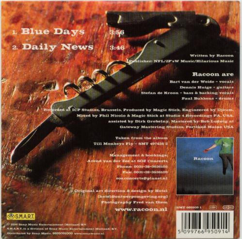 Racoon (4) : Blue Days (CD, Single, Car)