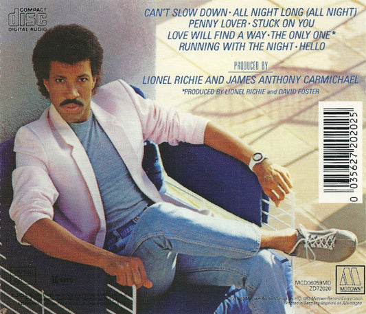 Lionel Richie : Can't Slow Down (CD, Album, RE, PDO)