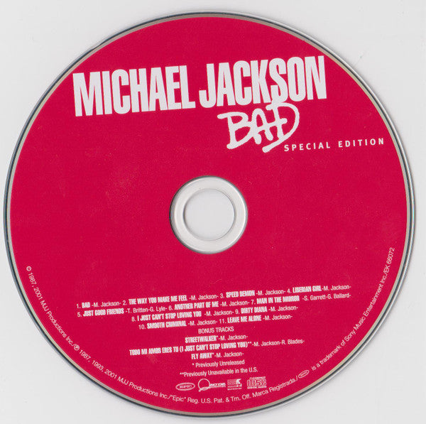 Michael Jackson : Bad (CD, Album, RE, RM, S/Edition)