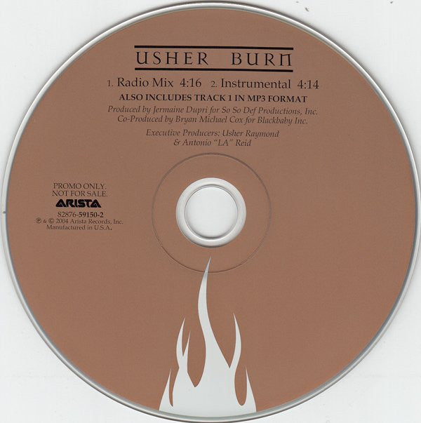Usher : Burn (CD, Single, Enh, Promo, Car)