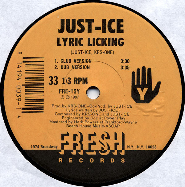 Just-Ice : Going Way Back / Lyric Licking (12")