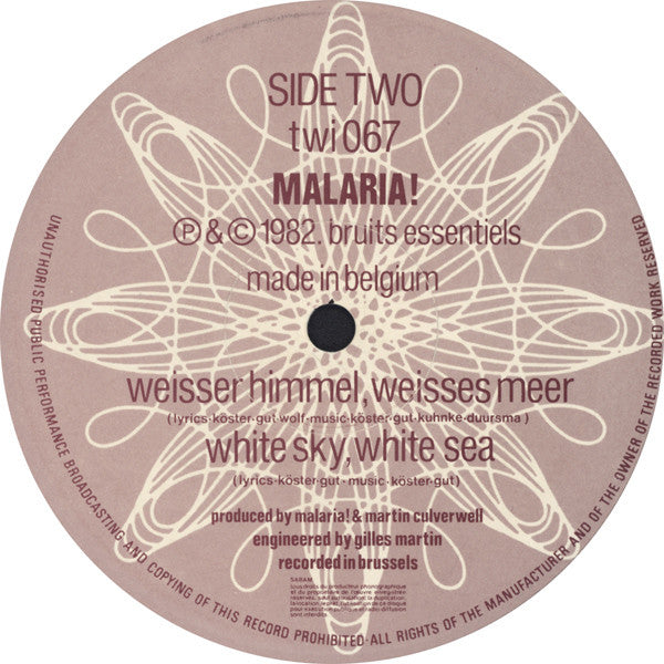 Malaria! : Weisses Wasser: White Water (12")
