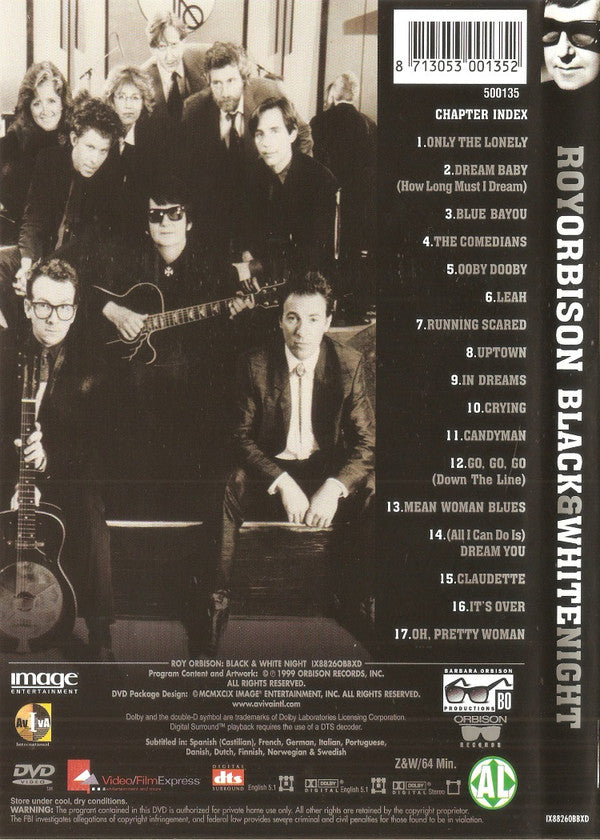Roy Orbison And Friends : Black & White Night (DVD-V, Multichannel, PAL, Reg)
