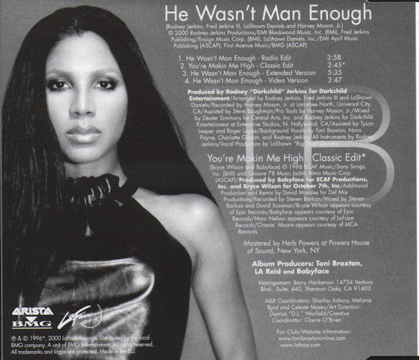 Toni Braxton : He Wasn't Man Enough (CD, Maxi, Enh)