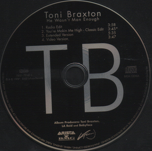 Toni Braxton : He Wasn't Man Enough (CD, Maxi, Enh)
