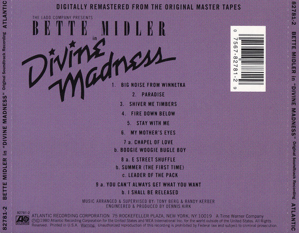 Bette Midler : Divine Madness (CD, Album, RE)