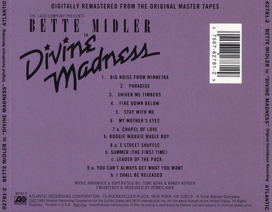 Bette Midler : Divine Madness (CD, Album, RE)