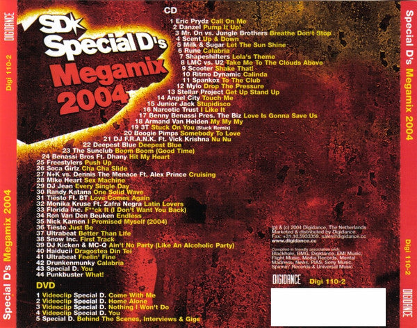 Special D. : Special D's Megamix 2004 (CD, Comp, Mixed, Meg + DVD-V)