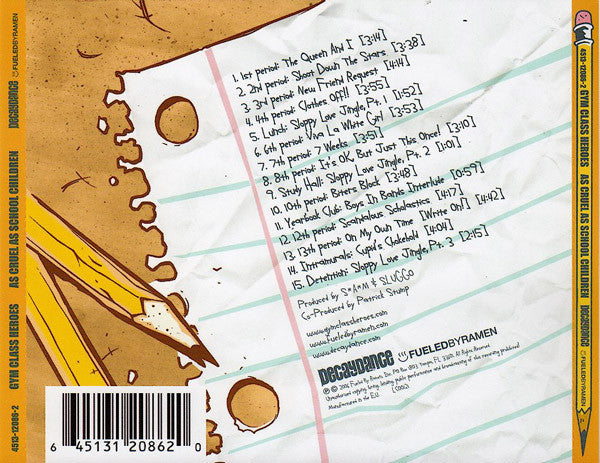 Gym Class Heroes : As Cruel As School Children (CD, Album)