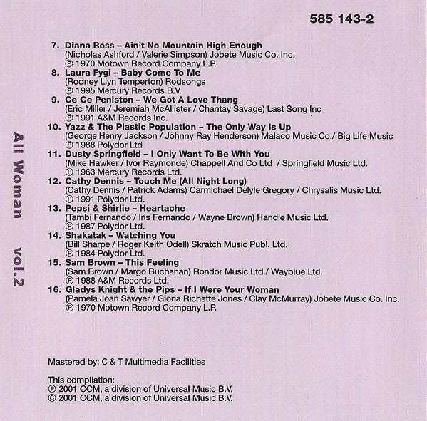 Various : All Woman - Vol. 2 (2xCD, Comp)
