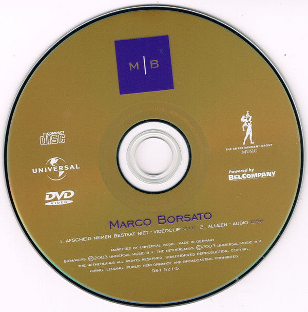 Marco Borsato : Afscheid Nemen Bestaat Niet (DVD-V, Single)