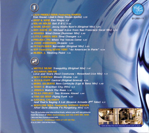 Various : Café Del Mar - Chillhouse Mix 2 (2xCD, Mixed, Dig)