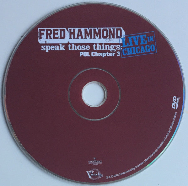 Fred Hammond : Speak Those Things: POL Chapter 3 (Live In Chicago) (DVD, Album)