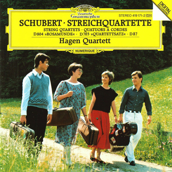 Franz Schubert ‎– Hagen Quartett : Streichquartette D804 "Rosamunde" • D703 "Quartettsatz" • D87 (CD, Album, RE)