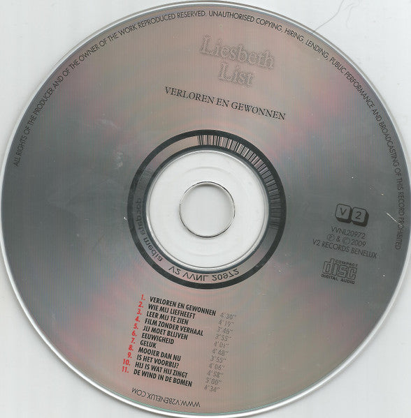 Liesbeth List : Verloren En Gewonnen (CD, Album)