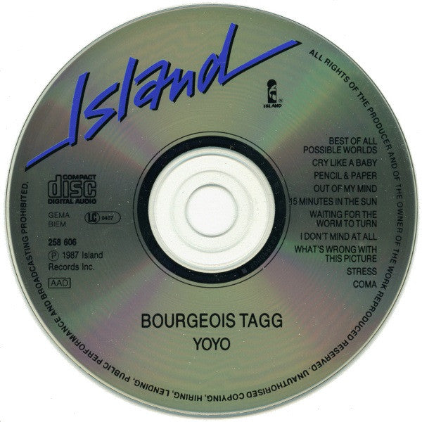 Bourgeois Tagg : Yoyo (CD, Album)