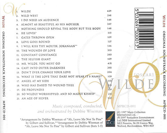 Debbie Wiseman : Wilde (Original Soundtrack Recording) (CD, Album)