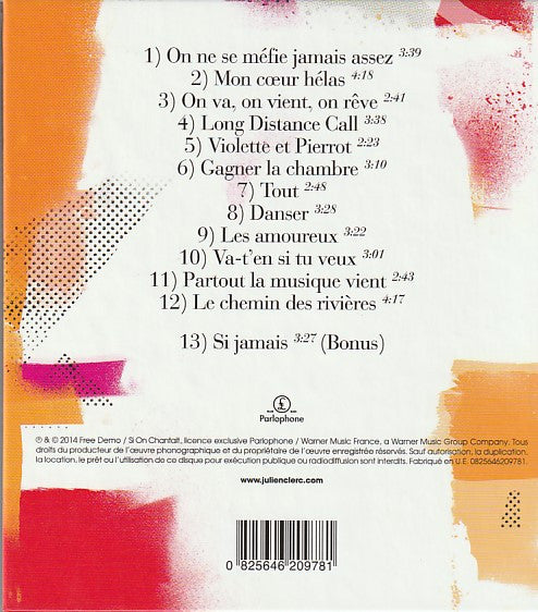 Julien Clerc : Partout La Musique Vient (CD, Album, S/Edition, Boo)