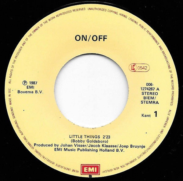 On/Off (5) : Little Things (7", Single)