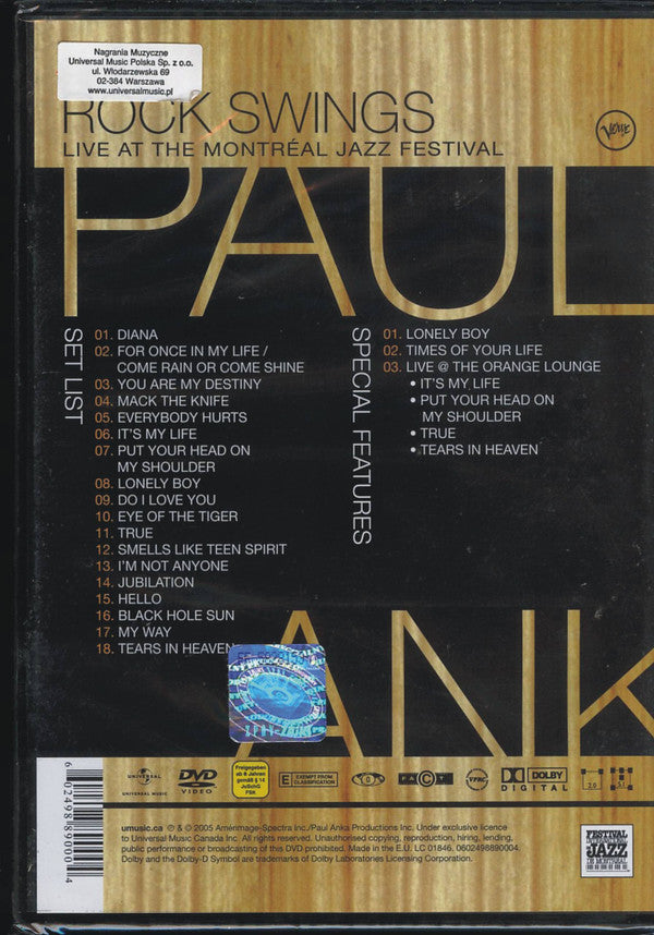 Paul Anka : Rock Swings (DVD-V, PAL)