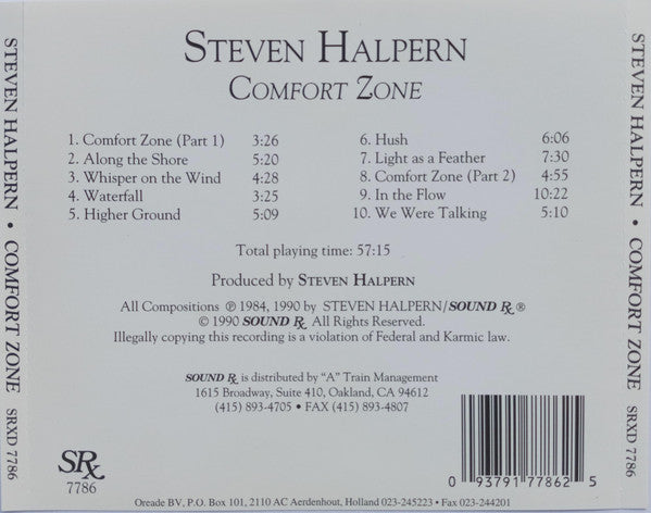 Steven Halpern : Comfort Zone (CD, Album)
