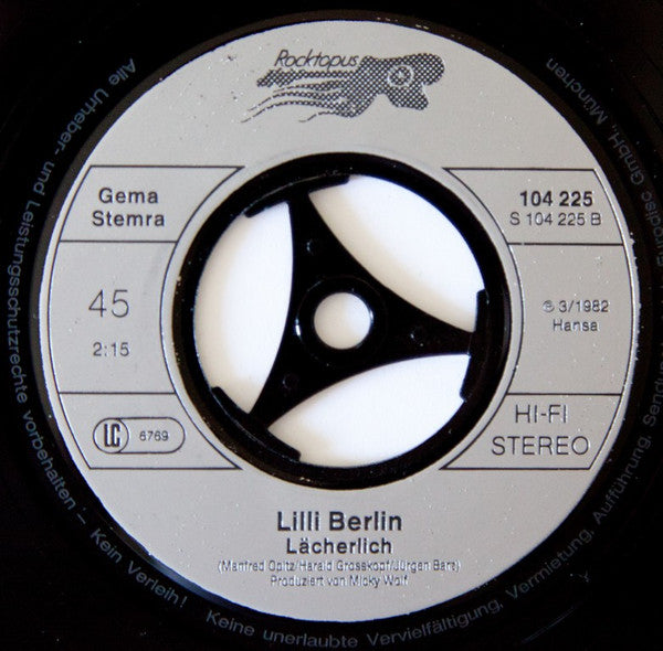Lilli Berlin : Ostberlin - Wahnsinn (7", Single)