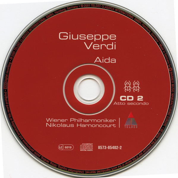 Giuseppe Verdi, Wiener Philharmoniker, Nikolaus Harnoncourt, Cristina Gallardo-Domâs, Vincenzo La Scola, Olga Borodina, Thomas Hampson, Matti Salminen (2), László Polgár : Aida (3xCD, Album)