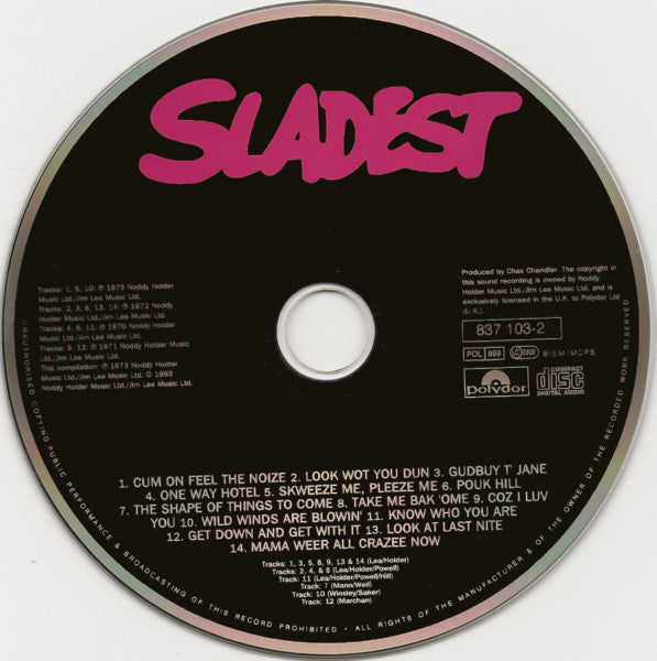 Slade : Sladest (CD, Comp, RE, RP)